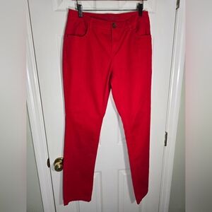 Charles Vogel, Germany Vibrant Red 5 Pocket Holiday Feastive Party Size 8